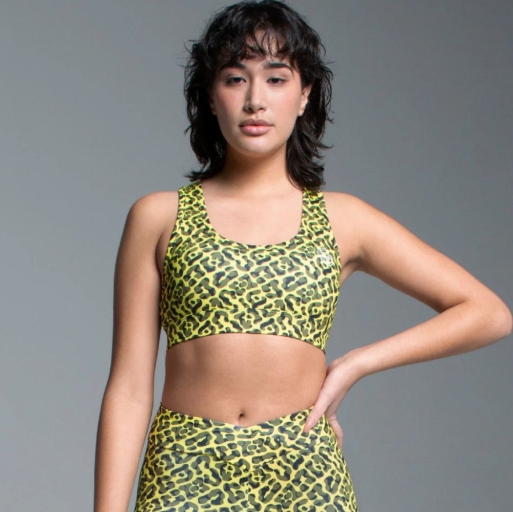 🏷️2XL WHAT WAIST VIBES BRA - LEOPARD MEDIUM SUPPORT